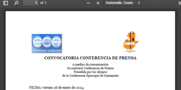 Obispos de Guatemala ofrecerán Conferencia de Prensa