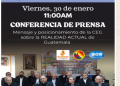 Conferencia de Prensa con motivo de la Asamblea general anual de la Conferencia Episcopal de Guatemala.